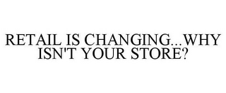 RETAIL IS CHANGING, WHY ISN'T YOUR STORE?