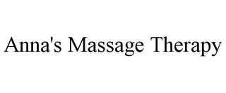 ANNA'S MASSAGE THERAPY