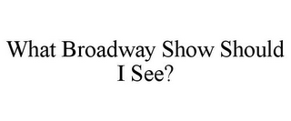 WHAT BROADWAY SHOW SHOULD I SEE?