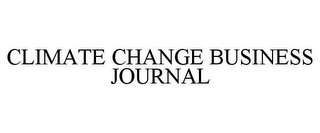 CLIMATE CHANGE BUSINESS JOURNAL