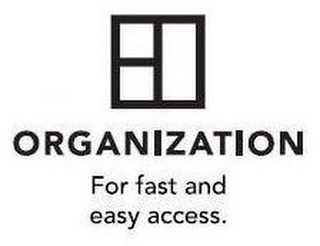 ORGANIZATION FOR FAST AND EASY ACCESS.