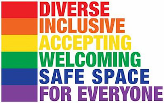 DIVERSE INCLUSIVE ACCEPTING WELCOMING SAFE SPACE FOR EVERYONE