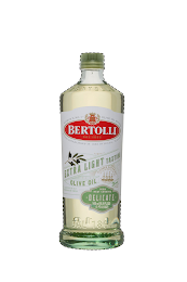 BERTOLLI BERTOLLI DAL 1865 WORLD'S NO. 1 - OLIVE OIL BRAND BRAND ESTABLISHED IN 1865 IN LUCCA, TUSCANY EXTRA LIGHT TASTING OLIVE OIL SELECTED OLIVE OILS FROM SPAIN AND TUNISIA PIONEER EXPORTER OF OLIVE OIL TO THE USA BERTOLLI HIGH HEAT COOKING DELICATE 500ML (16.9 FL OZ) (1 PT 0.9 OZ) DAL 1865