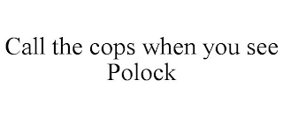 CALL THE COPS WHEN YOU SEE POLOCK