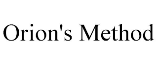 ORION'S METHOD