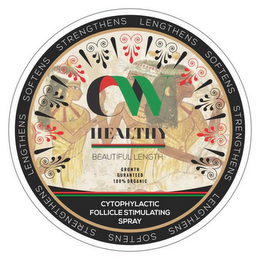 CW HEALTHY BEAUTIFUL LENGTH GROWTH GURANTEED 100% ORGANIC CYTOPHYLACTIC FOLLICLE STIMULATING SPRAY LENGTHENS SOFTENS STRENGTHENS