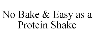 NO BAKE & EASY AS A PROTEIN SHAKE