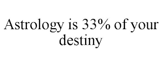 ASTROLOGY IS 33% OF YOUR DESTINY