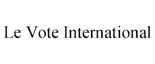 LE VOTE INTERNATIONAL