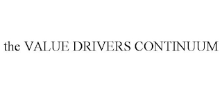 THE VALUE DRIVERS CONTINUUM