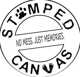 STAMPED CANVAS NO MESS. JUST MEMORIES.