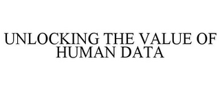 UNLOCKING THE VALUE OF HUMAN DATA