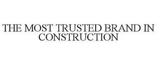 THE MOST TRUSTED BRAND IN CONSTRUCTION