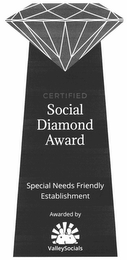 CERTIFIED SOCIAL DIAMOND AWARD SPECIAL NEEDS FRIENDLY ESTABLISHMENT AWARDED BYVALLEYSOCIALS