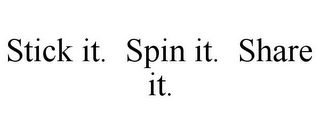 STICK IT. SPIN IT. SHARE IT.