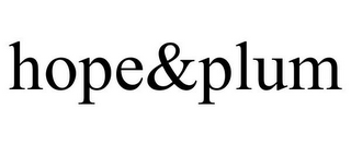 HOPE&PLUM