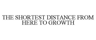 THE SHORTEST DISTANCE FROM HERE TO GROWTH