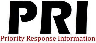 PRI PRIORITY RESPONSE INFORMATION