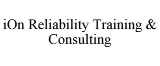 ION RELIABILITY TRAINING & CONSULTING