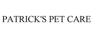 PATRICK'S PET CARE