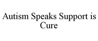 AUTISM SPEAKS SUPPORT IS CURE