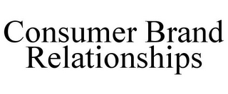 CONSUMER BRAND RELATIONSHIPS