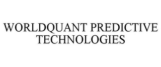 WORLDQUANT PREDICTIVE TECHNOLOGIES