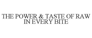 THE POWER & TASTE OF RAW IN EVERY BITE