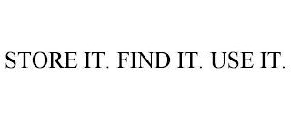 STORE IT. FIND IT. USE IT.