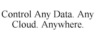 CONTROL ANY DATA. ANY CLOUD. ANYWHERE.