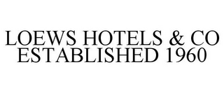 LOEWS HOTELS & CO ESTABLISHED 1960