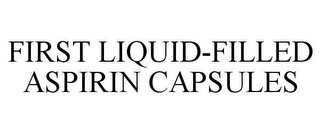 FIRST LIQUID-FILLED ASPIRIN CAPSULES