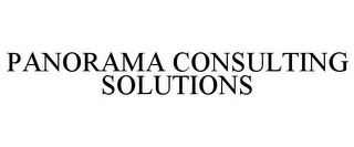 PANORAMA CONSULTING SOLUTIONS