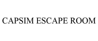 CAPSIM ESCAPE ROOM