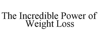 THE INCREDIBLE POWER OF WEIGHT LOSS