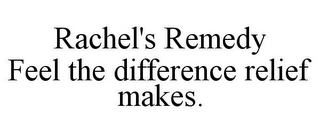 RACHEL'S REMEDY FEEL THE DIFFERENCE RELIEF MAKES.