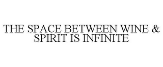 THE SPACE BETWEEN WINE & SPIRIT IS INFINITE