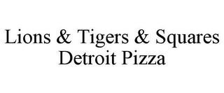 LIONS & TIGERS & SQUARES DETROIT PIZZA