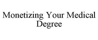 MONETIZING YOUR MEDICAL DEGREE