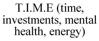 T.I.M.E (TIME, INVESTMENTS, MENTAL HEALTH, ENERGY)