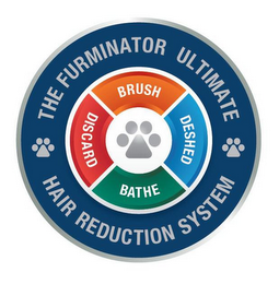 THE FURMINATOR ULTIMATE HAIR REDUCTION SYSTEM BRUSH DESHED BATHE DISCARD