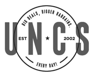 UNCS BIG DEALS, BIGGER BARGAINS. EVERY DAY! EST. 2002