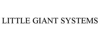 LITTLE GIANT SYSTEMS