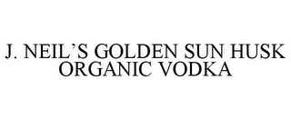 J. NEIL'S GOLDEN SUN HUSK ORGANIC VODKA