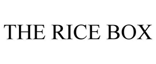 THE RICE BOX