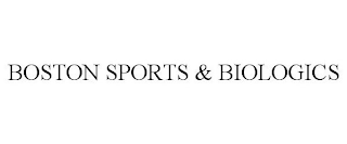 BOSTON SPORTS & BIOLOGICS