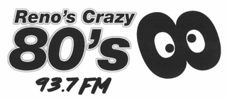 RENO'S CRAZY 80'S 93.7 FM