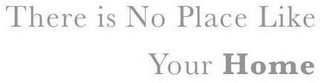 THERE IS NO PLACE LIKE YOUR HOME