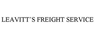 LEAVITT'S FREIGHT SERVICE