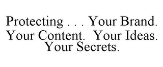 PROTECTING . . . YOUR BRAND. YOUR CONTENT. YOUR IDEAS. YOUR SECRETS.